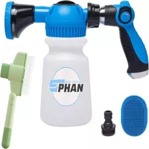 거대한 애완동물 세탁 호스 부착물 1000cc 비누 디스펜서가 장착된 6-in-1 분무기 모덴 가든 노즐 개 목욕