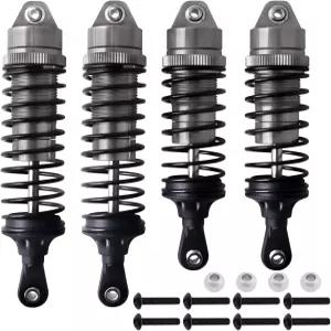 1/10 트랙사스용 알루미늄 RC 충격 4x4 러슬러 4X4 VXL 몬스터 트럭 앞뒤 교체 5862 4PCS(그레이)