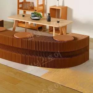 아코디언 종이의자 가구 의자 종이가구 공간활용 실내