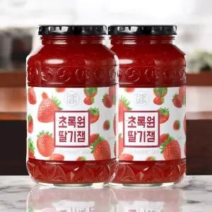 딸기잼 1kg 2병 카페 토스트 과일 쨈잼 쨈 과일쨈 간편소스 포장 용쨈 딸기 딸기쨈 가정용쨈 가정용 토스트