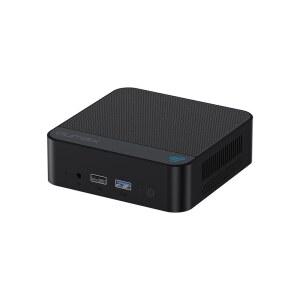 OUMAX 미니 PC, 인텔 트윈 레이크-N150(4C/4T, 최대 3.6GHz) 컴퓨터 16GB DDR4 500GB M.2 SSD, 소형 PC 지원 4K 듀얼 디스플레이/USB 3.2/WiFi 5/BT 5.0(HTPC/오피스/비즈니스용), 블랙.