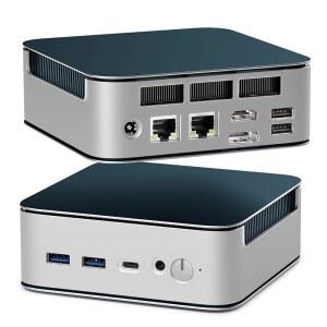 Getorli 미니 PC, 듀얼 LAN AMD R5 7430U(최대 4.3GHz), 컴퓨터 32GB DDR4 RAM 1TB SSD, 데스크톱 4K 60Hz 디스플레이/HDMI/타입-C/USB 포트/RJ45/WiFi 6/BT5.0(홈/오피스/캐주얼 게임용)