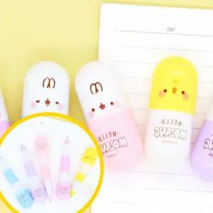 귀여운 볼펜 세트 16개 알약 미니어처 모형 미니볼펜 문구 팬시 판촉 비타민캡슐 달란트 답례품 단체선물