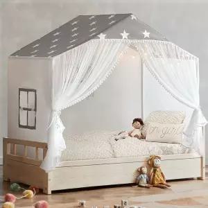 침대 캐노피 어린이 텐트 모기장 캐슬 칸막이