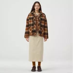 갤러리아 [써스데이아일랜드]2025 F/W 멀티 체크 페이크 퍼 자켓 (T258MLT941W)