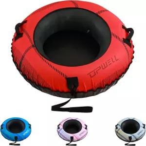 UPWELL 헤비 듀티 스노우 튜브 - 안전 쿠션이 있는 46인치 풍선 눈썰매