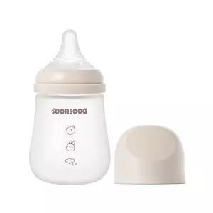 순수아 실리콘 코팅 유리젖병 젖꼭지 포함-160ml