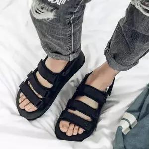 남여공용 탈부착 찍찍이 스트랩 슬리퍼 겸용 샌들 WE6DEA0