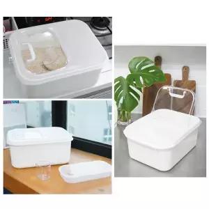 냉장고 서랍 곡물 쌀 미니 계량 보관 용기 쌀보관통 플라스틱쌀통