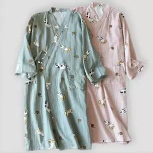 [콩심팥심]커플 샤워 목욕 사우나 반팔 가운 바스 로브 골프 여