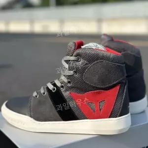 오토바이 신발 지퍼 레드 부츠 숏 바이크 라이딩