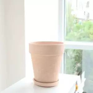 [콩심팥심]ksr FRP 경량 인테리어 화분 키큰기본형 17x19cm 살구색