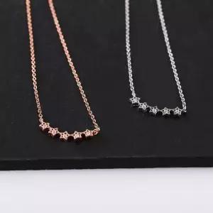 시후주얼리 시뮬럿다이아 별 스타 샤이닝 라인 목걸이 EC485N (WFKB2W9)