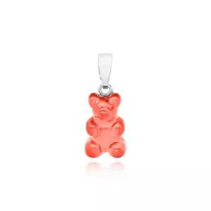 노스텔지아 베어 클래식 젤리 레드 실버 펜던트 참