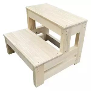 나무 계단 원목 방부목 작업 디딤대 페달 야외 경사