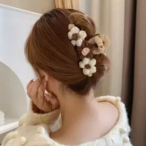 헤어핀 자동머리핀 악세서리 하트머리핀 자동핀 머리끈 리본머리핀 털실꽃모양