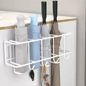 현관 부착 벽걸이형 우산걸이 4구 우산꽂이 보관 거치대 M50311 4구 화이트 (WFKAEKH)