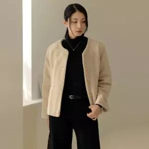 [66-110] 베질 부클 노카라 누빔 재킷