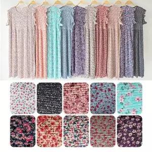 플라워패턴 루즈핏 캉캉원피스 플라워원피스 바캉스룩 미디원피스 롱원피스