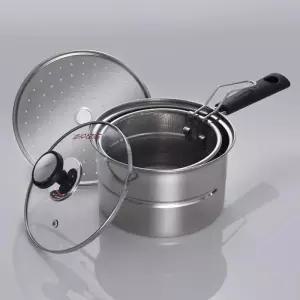 키친아트 찜판 냄비 건지기 멀티팟 국수 16cm 채망 면삶는냄비 찜