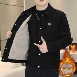 남자 하프 코트 포근하고 모직 자켓 겨울넥 캐시미어 호밀가모 원픽4