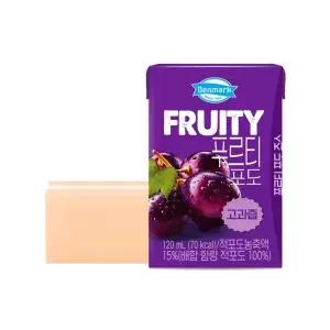 덴마크 푸르티 포도 설탕무첨가 고과즙 주스 120ml 24팩