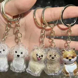 털 보관 캡슐 키링 강아지 고양이 반려동물 투명 홀더