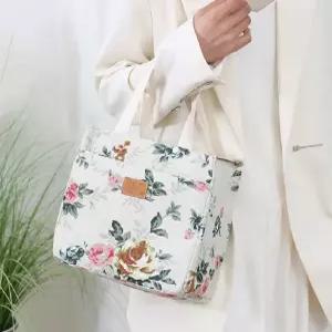 예쁜 꽃가라 보온보냉 직장인 도시락 가방 이유식보냉백 런치백 골프 보냉가방 도시락 파우치 다용도가방