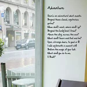 [모두쇼핑]모험 레터링스티커 포인트 그래픽벽장식 포인트스티커 시트지 데코 인테리어소품