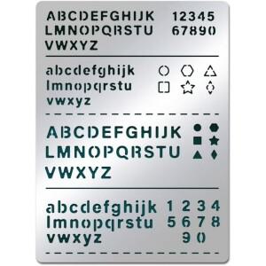 금속 문자 스텐실 및 오각형 삼각형 키트 제작 스테인레스 스틸 로그북 도구