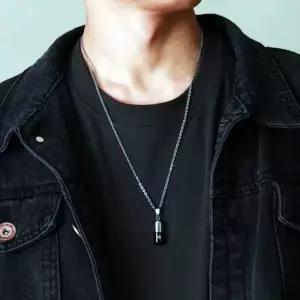 십자가 스틸 알약목걸이 캡슐 펜던트 향수케이스 휴대용 보관함 미니약통