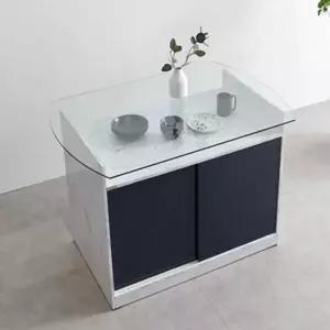 원룸식탁 아베이직이랜드식탁 유리 홈바 테이블