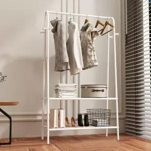 투데이룸 스실속탠드 행거 선반형 2단 행거 옷 거치대