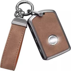 YO YOYE 키포브 커버와 호환되는 키체인 가죽 키 케이스 프로텍터(XC90 XC60 XC40 S60 S90 V60 V90 폴스타