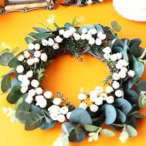 베이비로즈 리스 크림아이보리 조화 장미꽃 장식 인테리어 플라워 아트 소품 바구니 화환 화초