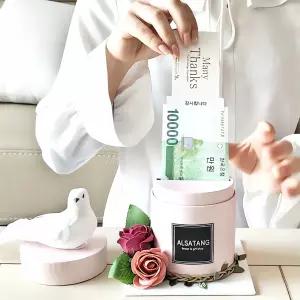 플라워 용돈케이크 소형 꽃다발 돈 케이크 슈가 장식 이벤트 파티 기프트 생일 선물 날