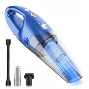 YUHI 핸드헬드 진공 무선 충전식 u2013 6000Pa 미니 진공, LED 조명, 20 u201325분 런타임, USB 충전, 500ML 컵 경량 소형 진공청소기 자동차 / 사무실 가정용