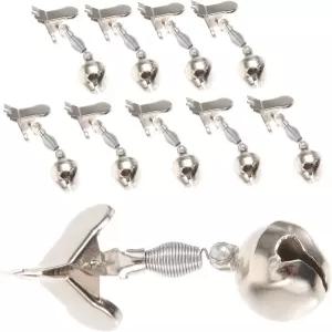 낚싯대용 밀리스텐 낚시 경보벨 클립온 소형 2.36인치 물림 표시 금속 벨 세트 바다용 및 폴란드용 담수