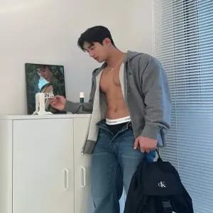 캘빈클라인 calvinkleinjeans 남성 프리미엄 테리 아카이브 후드 집업 4RD232G P7E