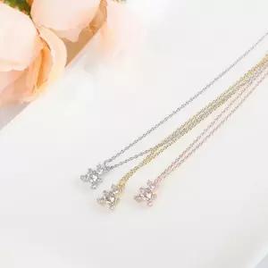 기획전 목걸이 시후주얼리 쁘띠 곰돌이 인기상품 심플 EC490N 시뮬럿다이아