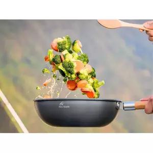 휴대용 중식요리 볶음용 웍 프라이팬 2.5L 야영 요리용 낚시용 야외식사 수련회 차박