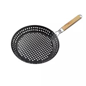 숯불바베큐 직화구이 원형 타공후라이팬 야외식사 야영 휴대용 캠핑장 야외용 낚시용