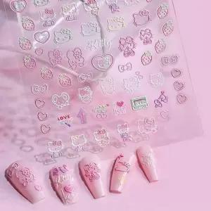 올록볼록 엠보스티커 귀욤 도톰스티커 3D네일스 (WFKANJU)