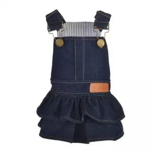 PET 강아지멜빵 강아지데님 고양이멜빵 강아지데님스커트 옷 멜빵 애견청