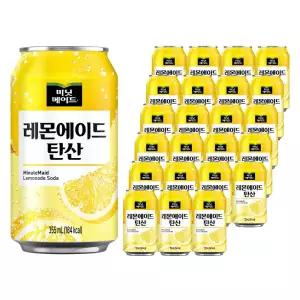 (1+1) 미닛메이드 레몬에이드 탄산음료, 355ml, 24개  2Set