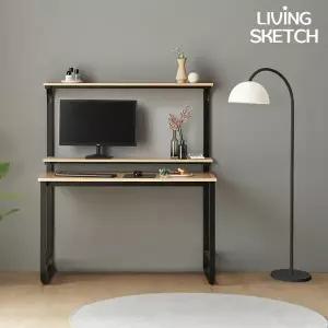 [리빙스케치] 국내제작 옥스퍼드 900 높은 선반형 2단 A타입 책상[착불]E0등급 학생용 컴퓨터