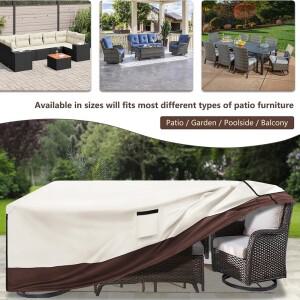 420D 방수 파티오 가구 세트 커버 패딩 처리된 손잡이 포함 야외 테이블 파티오야외 사각 의자