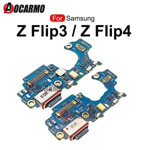 삼성 호환 갤럭시 호환 Z 플립 3 4 Flip4 USB 충전 도크 포트 마이크 플렉스 케이블 교체 부품 SM- F721