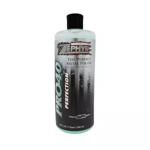 Zephyr Pro-40 완벽한 금속 광택제 크롬 스테인리스 스틸 알루미늄 황동 구리 은 마그네슘용 미국산 32oz