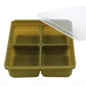 티지엠 국산 뉴컬러 실리콘 이유식 큐브 4구 라이트올리브 1개